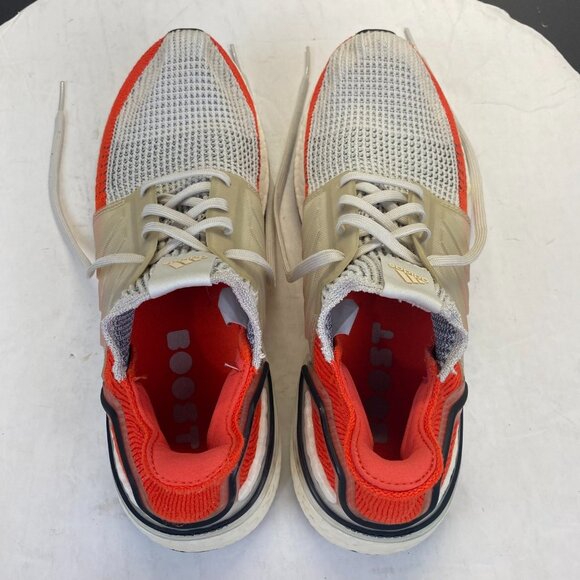 Adidas Ultraboost 19 F35245 Raw White/Active Orange Men's Running Shoes Size 11 - Picture 1 of 13
